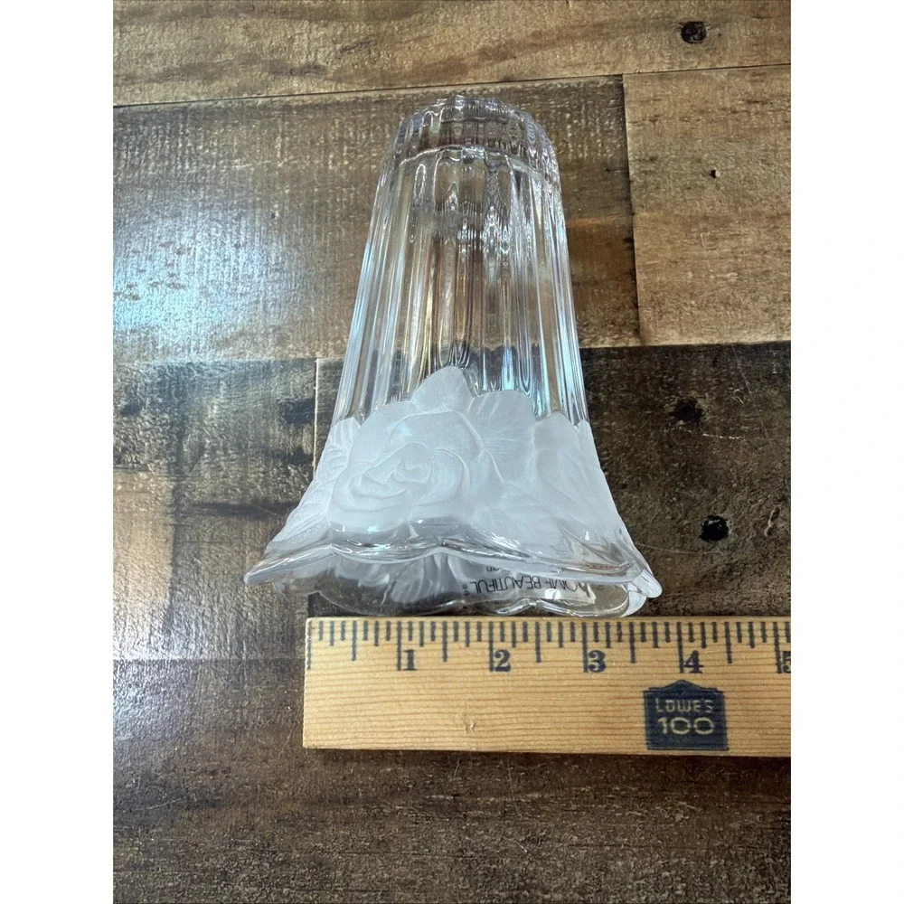 Home Beautiful Crystal Mini Vase Rose Pearls WY401/613 Japan NIB Vintage Box MCM